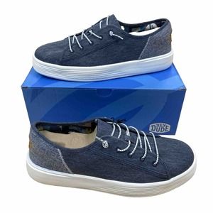 Hey Dude Cody Craft Linen Navy | Men's Sneakers | Slip On Shoes | Size 10